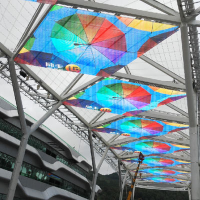 Komercyjny wyświetlacz LED Przezroczysty, ekran LED SMD 3510 P3.9 Wysoka przezroczystość