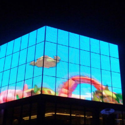 Wyświetlacz LED o wysokiej jasności 1000 × 1000, przezroczysty ekran LED P25 SMD na zewnątrz