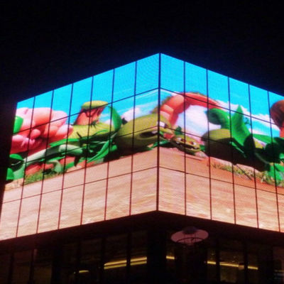 Komercyjna zewnętrzna witryna LED P25 IP65 Wodoodporna jasność 7000 cd / m2
